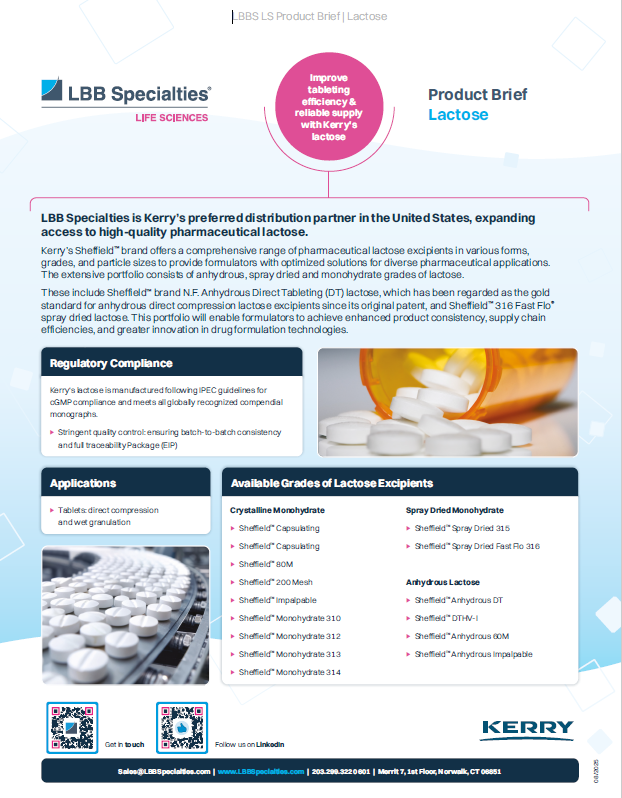Kerry Lactose LS Product Brief PDF